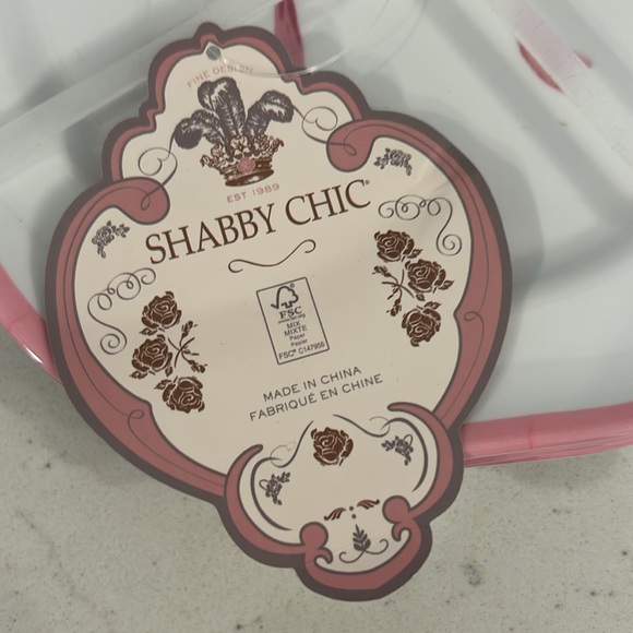 shabby Chic coquette bow melamine plates !!!  
Set of 4 - Picture 2 of 5